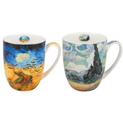 McIntosh Fine Bone China - Van Gogh "Wheatfields"  Mug Pairs